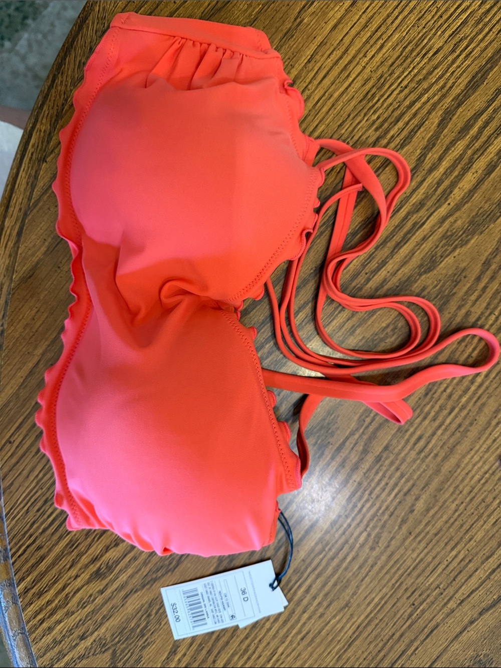 Shade & Shore Coral Pink Women's Bikini Top